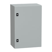 NSYCRN64250P Schneider Electric PanelSet CRN Plain Door With Mounting Plate, H600xW400xD250 IP66 IK10 RAL7035 - Gabby Electric