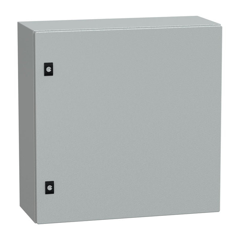 NSYCRN66250P Schneider Electric PanelSet CRN Plain Door With Mounting Plate, H600xW600xD250 IP66 IK10 RAL7035 - Gabby Electric