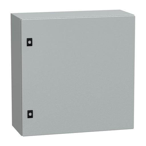 NSYCRN66250P Schneider Electric PanelSet CRN Plain Door With Mounting Plate, H600xW600xD250 IP66 IK10 RAL7035 - Gabby Electric
