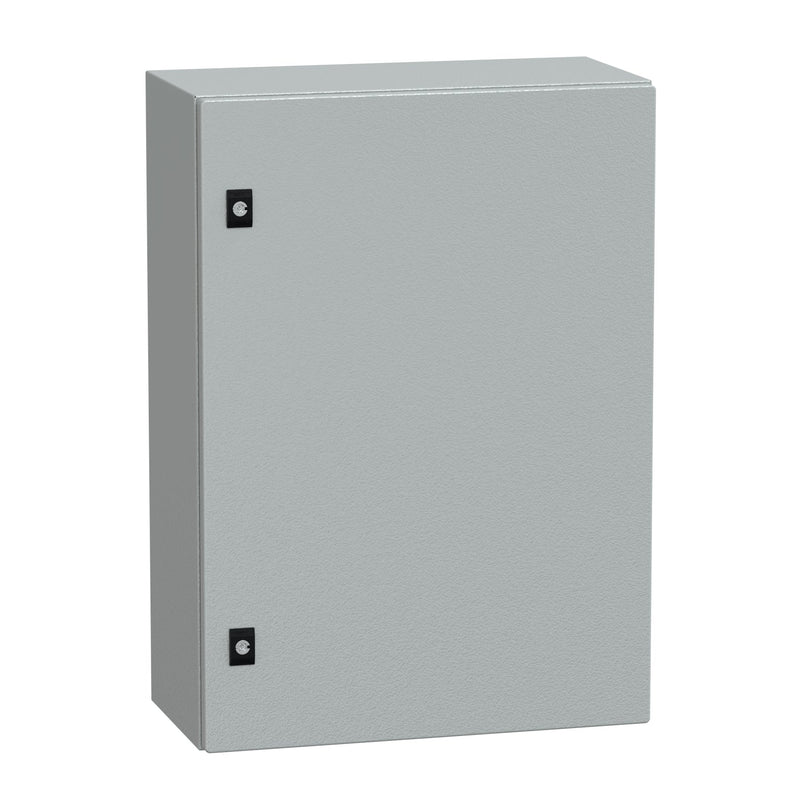 NSYCRN75250P Schneider Electric PanelSet CRN Plain Door With Mounting Plate, H700xW500xD250 IP66 IK10 RAL7035 - Gabby Electric