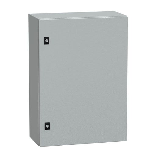 NSYCRN75250P Schneider Electric PanelSet CRN Plain Door With Mounting Plate, H700xW500xD250 IP66 IK10 RAL7035 - Gabby Electric