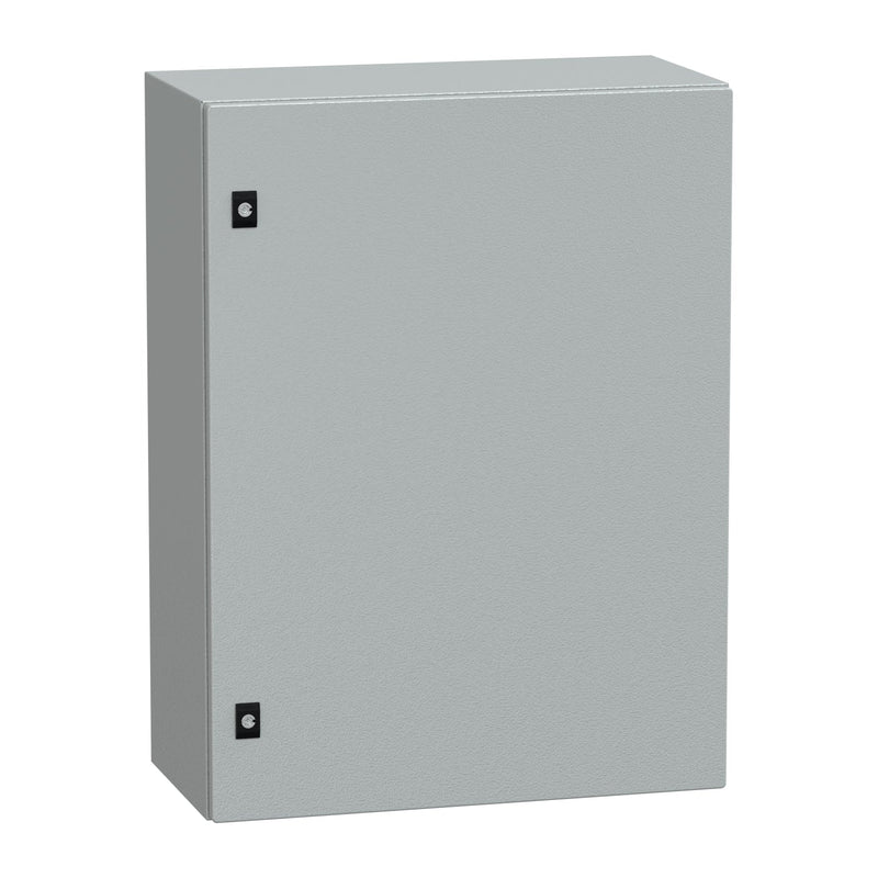 NSYCRN86300P Schneider Electric PanelSet CRN Plain Door With Mounting Plate, H800xW600xD300 IP66 IK10 RAL7035 - Gabby Electric