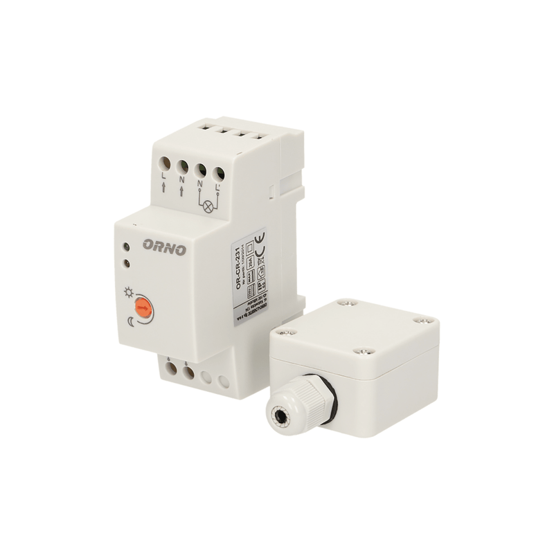ORNO OR-CR-231 DIN Twilight Sensor with External Probe IP65