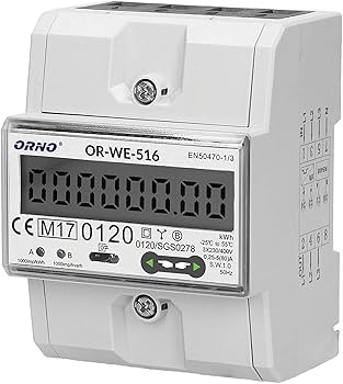 ORNO OR-WE-516 3-Phase Energy Meter RS-485 80A MID 4.5 Module DIN Rail