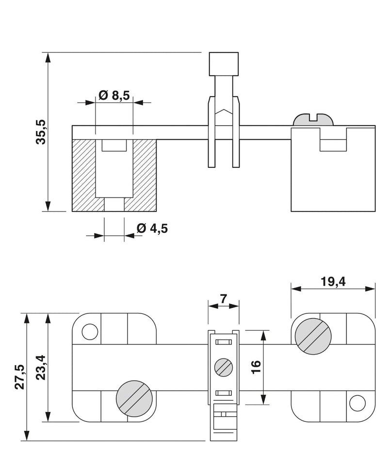 Phoenix Contact 0421029 AKG 4 GN/YE Connection Terminal Block 300 V / 41 A - Gabby Electric