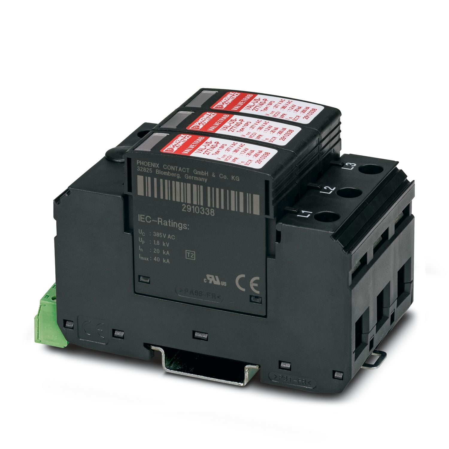 Phoenix Contact 2910386 VAL-US-480D/30/3+0-FM Surge protection devi ...