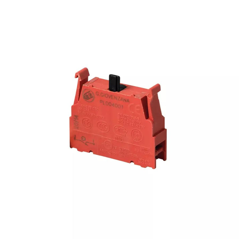 PL004001 Giovenzana Contact block 1nc 16a screw - Gabby Electric