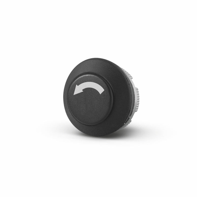 PLN027 Giovenzana Push button black rotation lh symbol - Gabby Electric