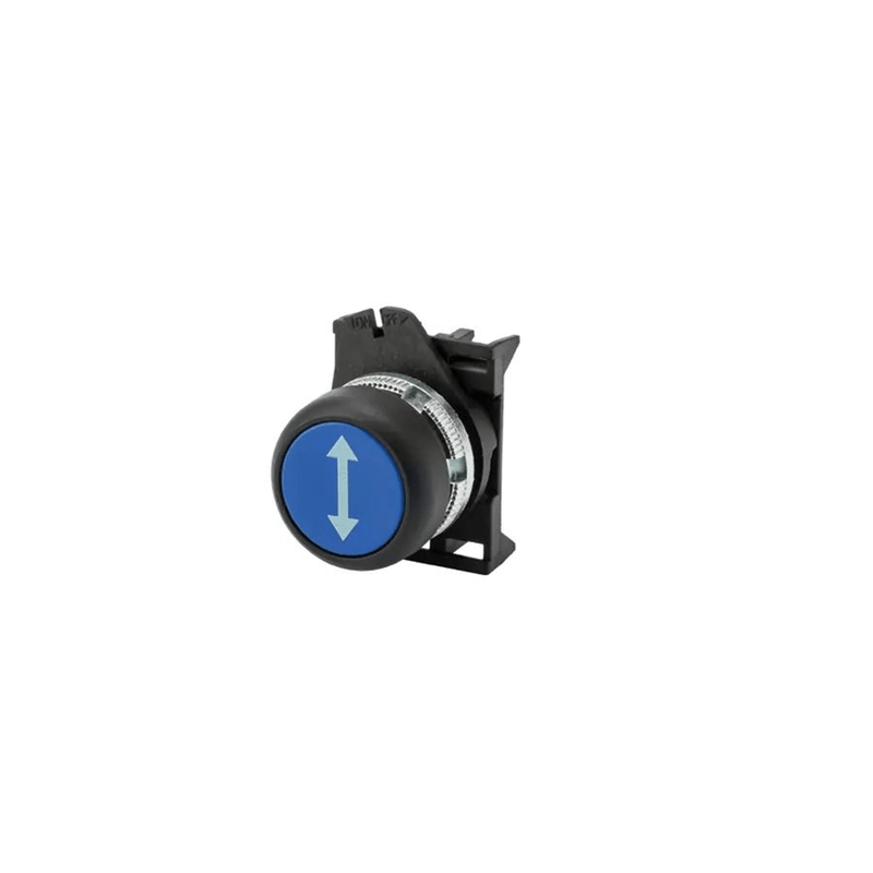 PPRN4BL/COM Giovenzana Push button black line flush blue symbol run - Gabby Electric