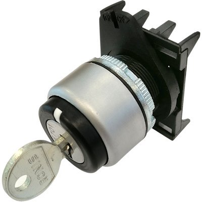 PSCR8D0NCL Giovenzana Selector switch cromo line key 0 - right key removable in 0 - right - Gabby Electric