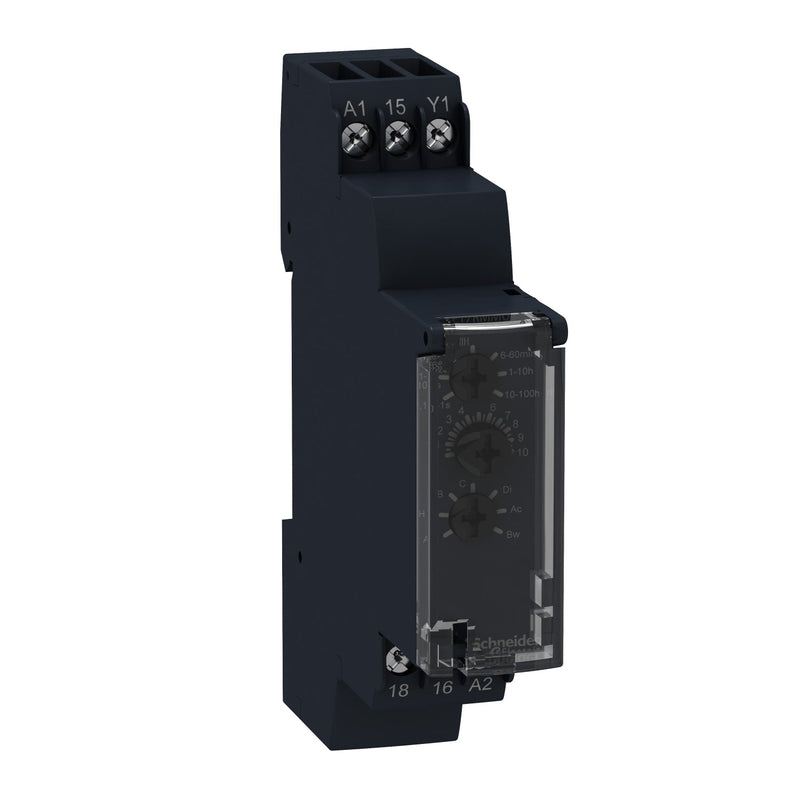 RE17RMMU Harmony, Modular timing relay, 8 A, 1 CO, 1 s..100 h, multifunction, 24 V DC / 24...240 V AC/DC - Gabby Electric
