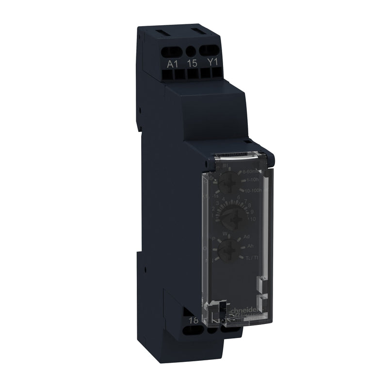 RE17RMXMU Harmony, Modular timing relay, 8 A, 1 CO, 1 s..100 h, multifunction, 24 V DC / 24...240 V AC/DC - Gabby Electric