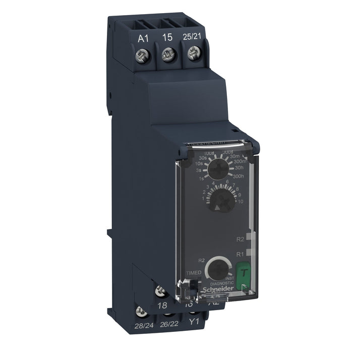 RE22R2CMR Off - delay Timing Relay - 0.05s…300h - 24…240V AC/DC - 2C/O - Gabby Electric