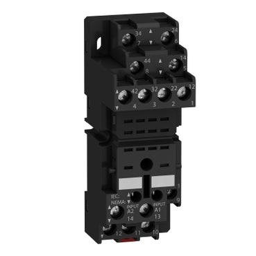 RXZE2M114 Schneider Electric RXZ plugin relay socket, mixed contact, for RXM2 or RXM4 relays 250V 10A