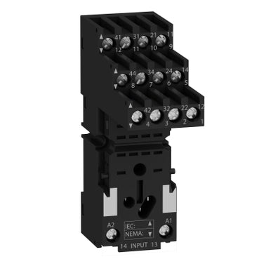 RXZE2S114M Schneider Plug In Relay Socket Harmony, For RXM2 RXM4 Relays, Connector Connection 250VAC, Separate Contact