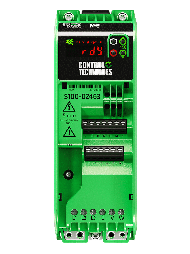 Vfd Commander Nidec S100-02S51-0A0000 Commander S100 VFD 0.75kW 1Ph 230V C1 — Gabby ...