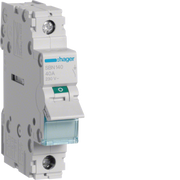 SBN140 Hager SBN1 Modular Load Break Switch 1P 40A - Gabby Electric