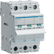 SBN363 Hager SBN3 Modular Load Break Switch 3P 63A - Gabby Electric