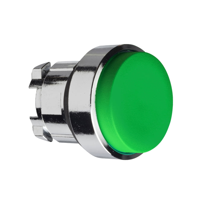 ZB4BL3 Head for non illuminated push button, Harmony XB4, metal, projecting, green, 22mm, spring return, unmarked