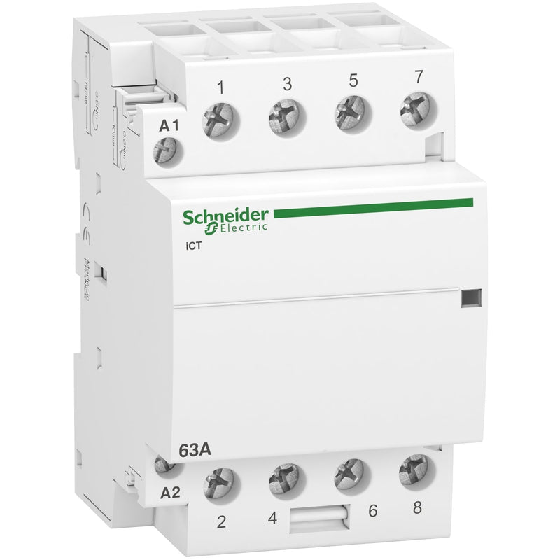 Schneider A9C20864 Acti9 iCT Contactor 4P 4NO 63A 220-240V AC