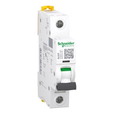 Schneider A9F84140 Miniature Circuit Breaker (MCB), Acti9 iC60H, 1P, 40A, C curv