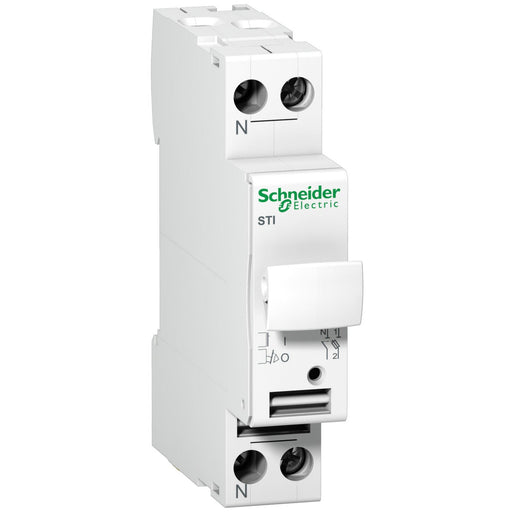 Schneider A9N15646 Acti9 STI 1P+N fuse-disconnector for 10.3x38mm fuse