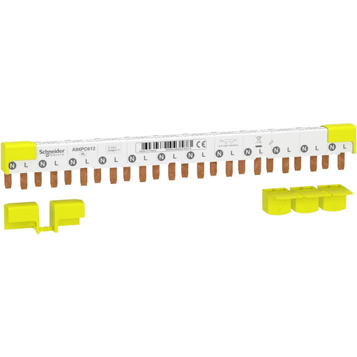 Schneider A9XPC612 Acti9 comb busbar 1L+N 9 mm pitch 12 modules 80 A
