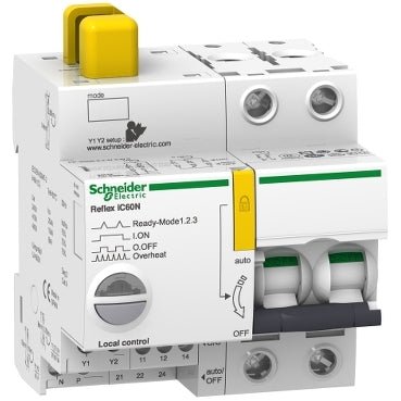 Schneider Electric A9C62216 Reflex iC60N Miniature Circuit Breaker integrated Control Ti24 2P C16A