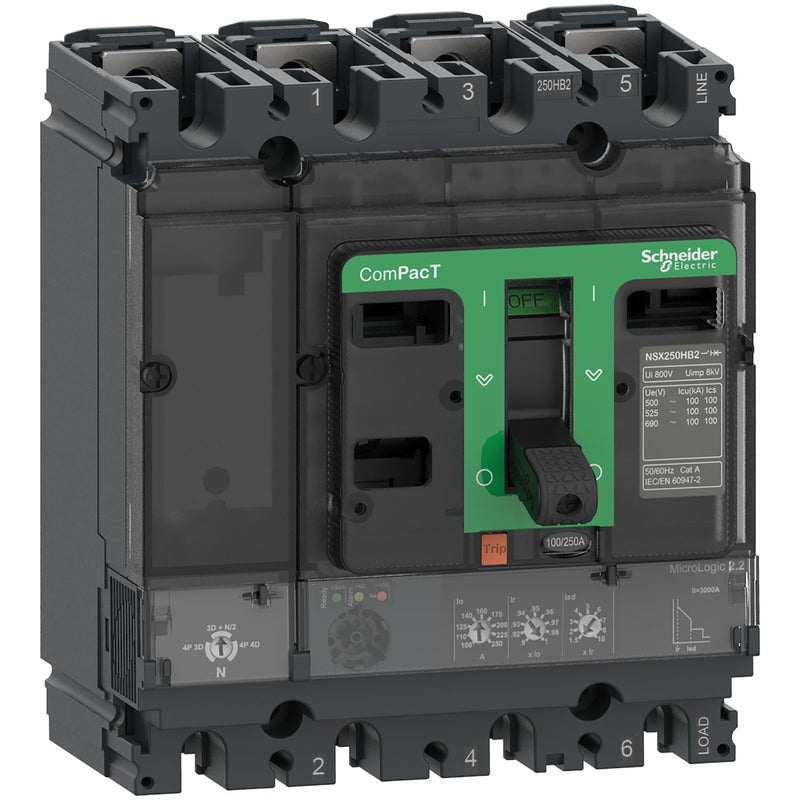 Schneider Electric C10N42D100 NSX100N Circuit Breaker 4P 100A 50kA/415VAC