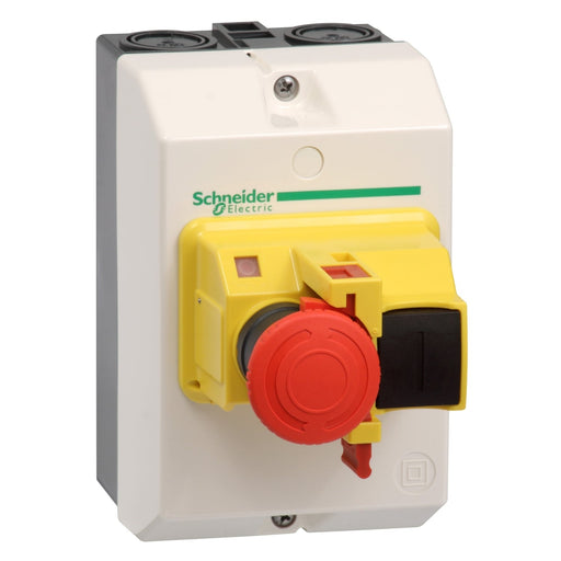 Schneider Electric GV2MCK04 GV2MC Enclosure for TeSys GV2ME fitted with Emergency Stop