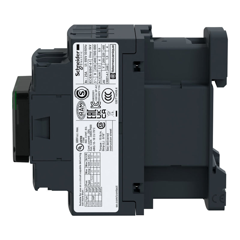Schneider Electric LC1D12E7 LC1D Contactor 3P 12A 5,5kW 48VAC 3NO