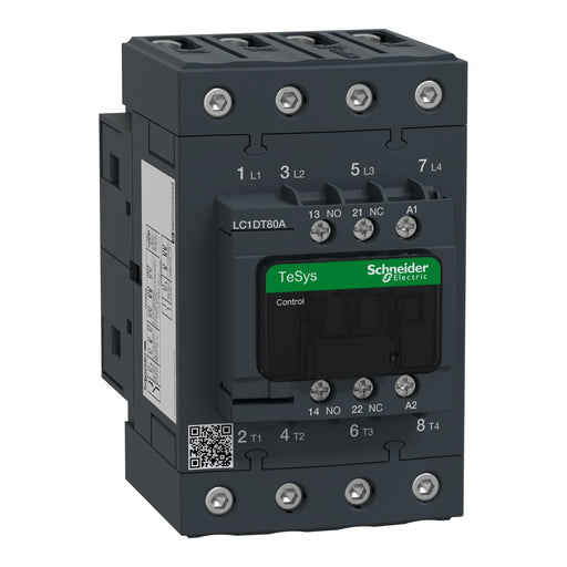 Schneider Electric LC1DT80AP7 Contactor TeSys Deca 4P(4 NO) AC-1 <=440V 80A 230V AC