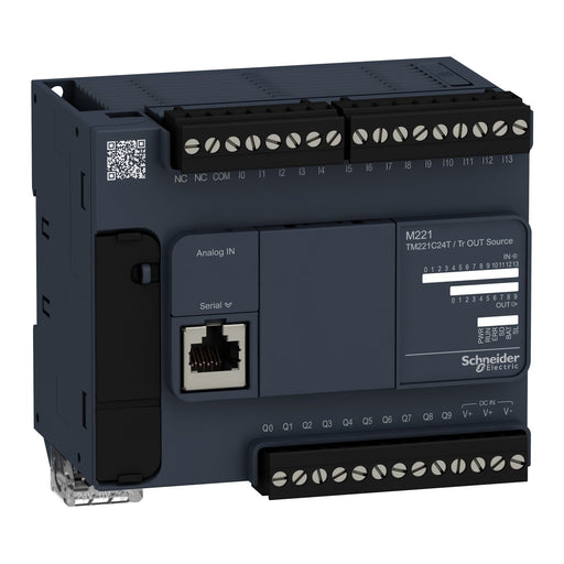 Schneider Electric TM221C24T M221 Modicon Valdiklis 24 IO tranzistorius PNP