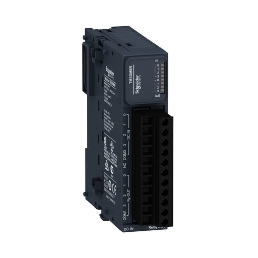 Schneider Electric TM3DM8R Discrete I/O module Modicon TM3 8 IO 4 inputs 4 relay outputs screw 24V DC