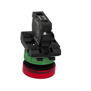 Schneider Electric XB5AVB4 Pilot light, plastic, red, Ø22, plain lens with integral LED, 24 V AC/DC