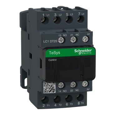 Schneider LC1DT25P7 Contactor, TeSys Deca, 4P(4 NO) 440V 25A 230VAC 50/60Hz Coil