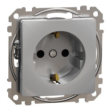 Schneider SDD113022 Socket, Sedna Design & Elements, 16A, 250V, Side Earthing, w
