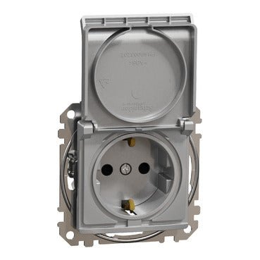 Schneider SDD113024 Socket - Outlet, Sedna Design & Elements, 16A, 250V, Side Eart