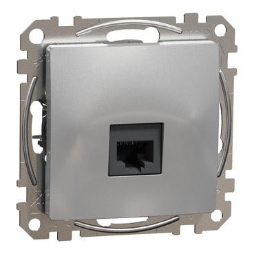 Schneider SDD113461 Data Socket, Sedna Design & Elements, RJ45 CAT6 UTP, PRO, Al