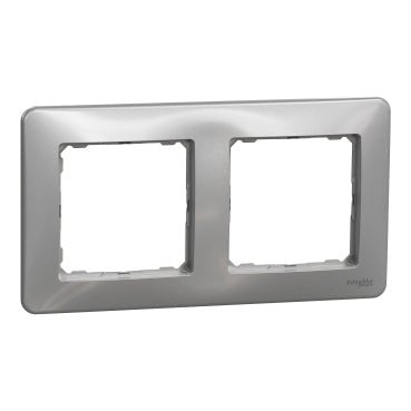Schneider SDD313802 Frame, Sedna Design & Elements, 2 Gangs, Aluminium