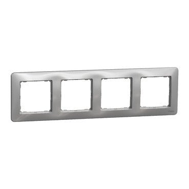 Schneider SDD313804 Frame, Sedna Design & Elements, 4 gangs, Aluminium