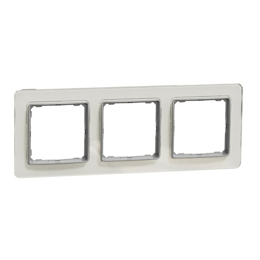 Schneider SDD360803 Frame, Sedna Design & Elements, 3 Gangs, White Glass