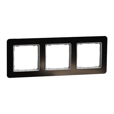 Schneider SDD361803 Frame, Sedna Design & Elements, 2 Gangs, Dark Glass