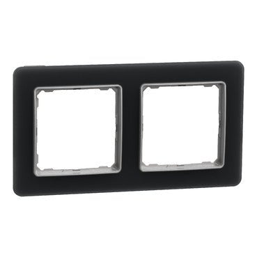 Schneider SDD362802 Frame, Sedna Design & Elements, 2 Gangs, Smoke Glass