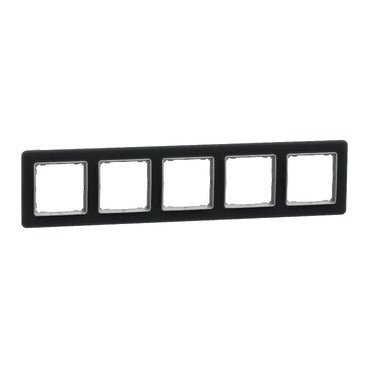 Schneider SDD362805 Frame, Sedna Design & Elements, 5 Gangs, Smoke Glass