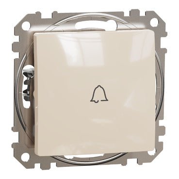 SDD112131 Schneider Electric Sedna Push button with bell symbol 1 way 10A , dark beige - Gabby Electric