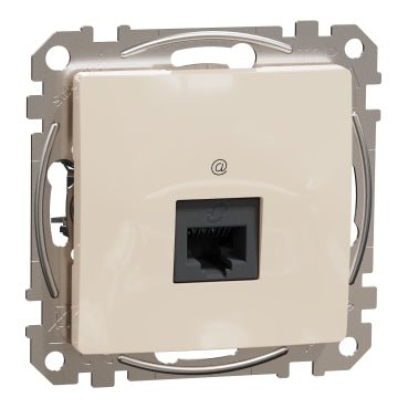 SDD112461 Schneider Electric Sedna Data outlet RJ45 CAT6 UTP, dark beige - Gabby Electric