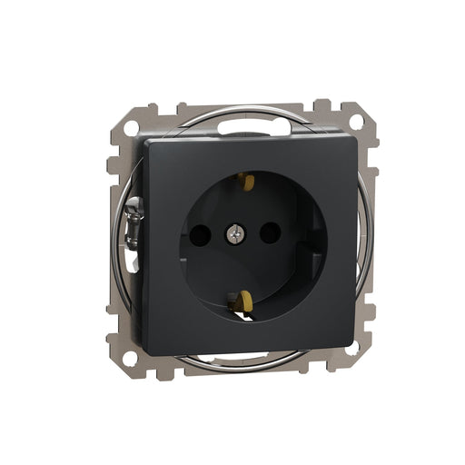 SDD114022 Sedna Design & Elements, SSO Side earth Shut Screwless, anthracite - Gabby Electric