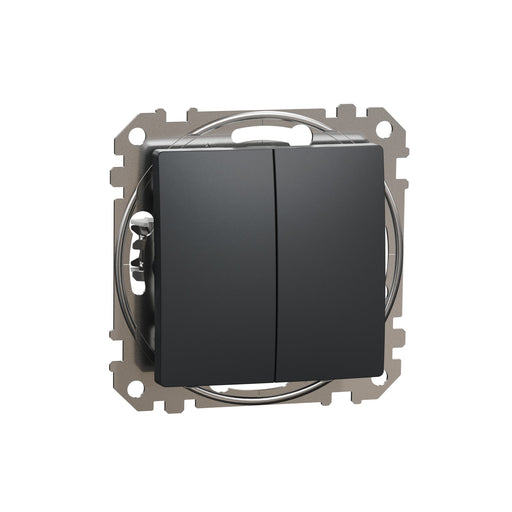 SDD114105 Switch, Sedna Design & Elements, 2 - circuits 10AX, professional, anthracite - Gabby Electric