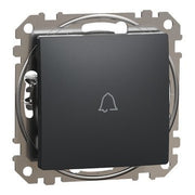 SDD114131 Schneider Electric Sedna Push button with bell symbol 1 way 10A, anthracite - Gabby Electric